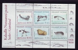 Greenland Sc 238a Walrus Seals  stamp sheet mint NH