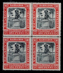 BARBADOS EDVII SG147, 1906 1d Nelson Centenary, BLOCK x4, LH MINT. Cat £48.