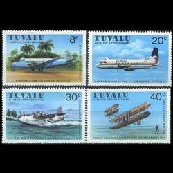 TUVALU 1980 - Scott# 142-5 Planes Set of 4 NH