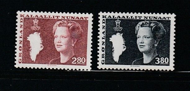 Greenland 128, 131 MNH Queen Margrethe