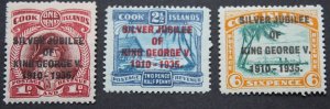 Cook Islands 1935 GV Silver Jubilee set SG 113/115 mint