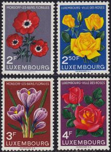 Luxembourg - 1956 - Scott #310-13 - MNH - Flowers