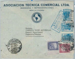 74418 - COLOMBIA - POSTAL HISTORY -  COVER to SWEDEN  1948