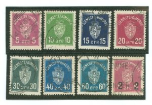 Norway #O1-O8 Used Single (Complete Set)