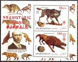 Afghanistan 2007 Prehistory Animals Fossils (II) Scouting Scouts Sheet MNH