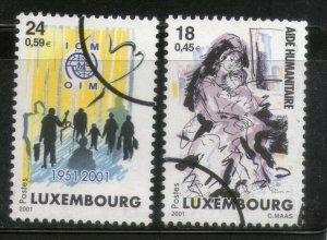 Luxembourg 2001 Humanitarian Aid Organization Migration SPECIMEN Sc 1058-9 MN...