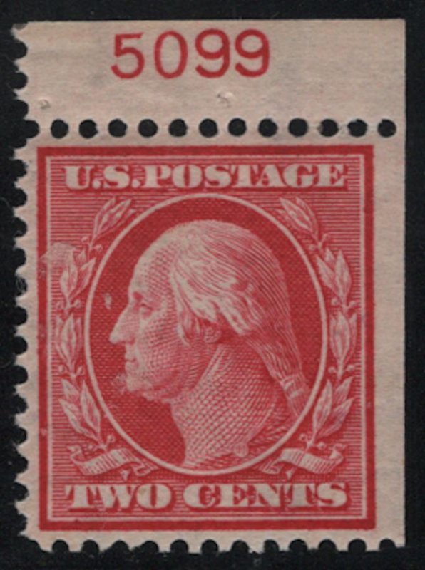 US #332a VF/XF mint hinged, PLATE NUMBER SINGLE,  super nice and fresh! RARE!...