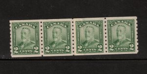 Canada #161i Extra Fine Never Hinged Paste Up Strip Of Four