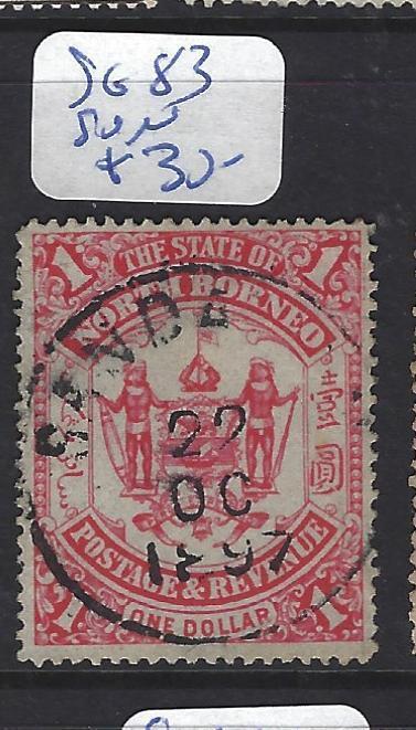 NORTH BORNEO (P2609B)    $1.00  SG 83  SANDAKAN CDS   VFU   SON