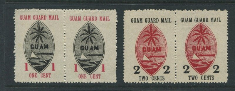 Guam Guard Mail M3-M4 Unused Pairs of 2 Stamps BY2206
