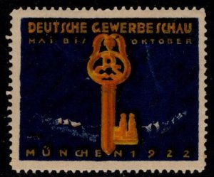 1922 German Cinderella German Trade Show in Munich May to October MNH