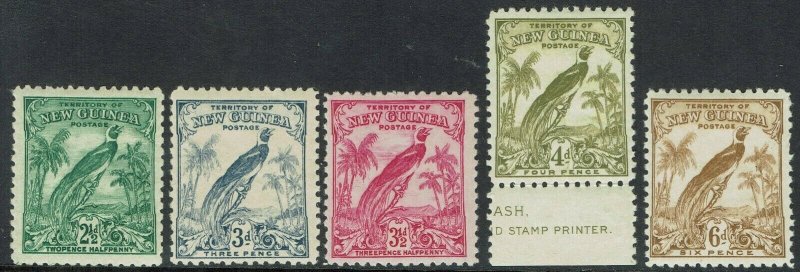 NEW GUINEA 1932 UNDATED BIRD RANGE TO 6D 