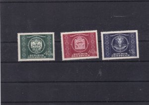 AUSTRIA - 1949 - Set - 75th Anniversary of the Universal Postal Union - MINT/NH