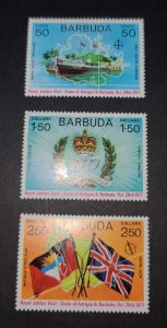 Barbuda Stamps #302-4 Complete Set MNH