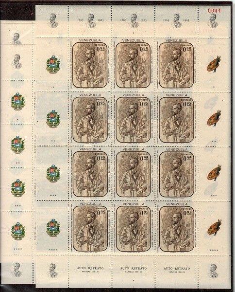 Venezuela Scott 899-901,C927-9 Mint NH sheets (Catalog Value $84.60)