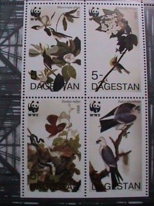 ​RUSSIA-1998 -WWF-WORLD WILD FUND-BEAUTIFUL LOVELY BIRDS -MNH-SHEET VERY FINE