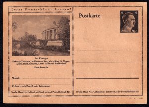 Nazi Germany (Third Reich) 1942 Bad Kissingen - Airmail Postal Stationary Card