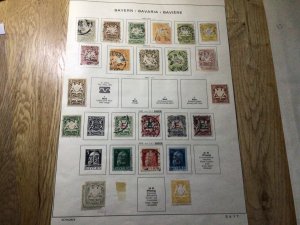 German States Bavaria  1890 mounted mint & used stamps page Ref 57671