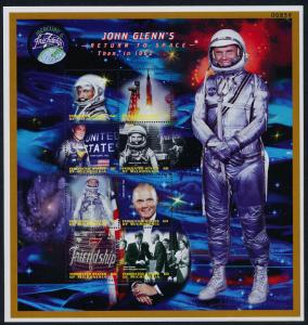 Micronesia 324-7 MNH John Glenn's Return to Space, Rocket