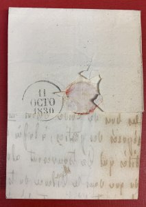 France, 1830, Stampless Cover/Portion of Folded Letter, 5 Postal Markings 