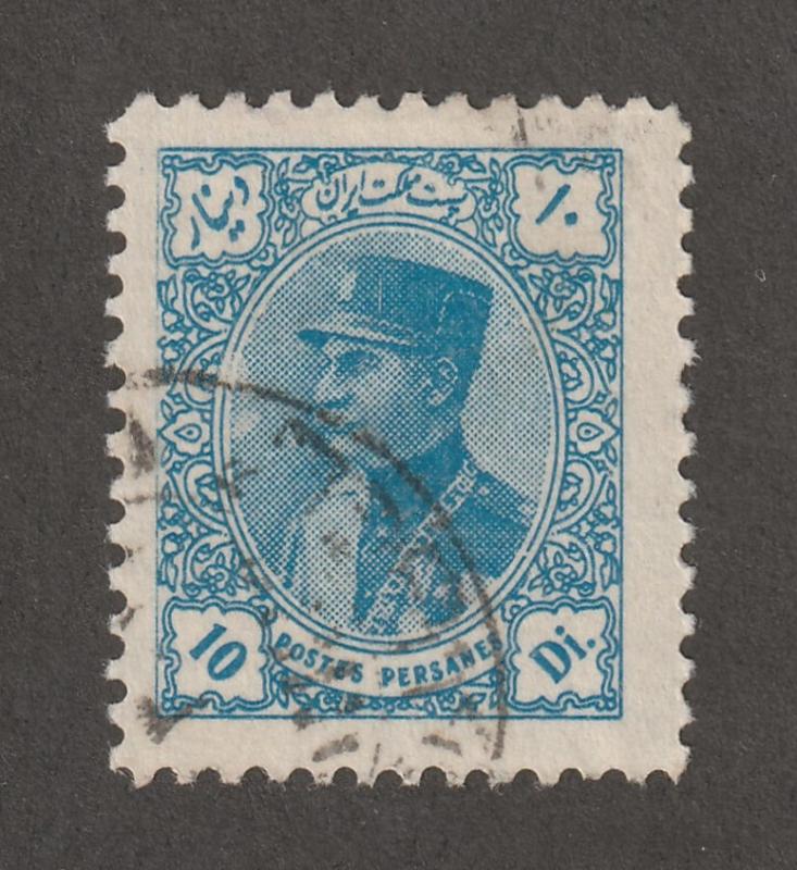 Persian stamp, Scott# 772, used, hinged, Hr, printing error/vairant, 10d, blue,