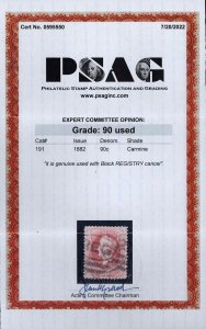 MALACK 191 XF, w/PSAG (GRADED 90 (07/22) CERT, nicel..MORE.. guu601