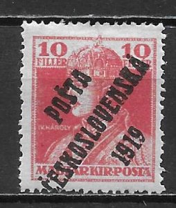 Czechoslovakia B91 10f Overprint single MH (lib)