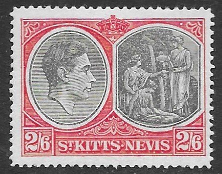 St Kitts  87    1938   2sh6p   fvf  mint - hinged