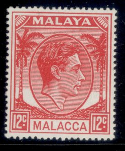 MALAYSIA - Malacca GVI SG9a, 12c scarlet, LH MINT.