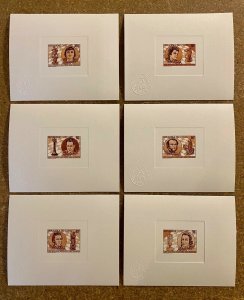 1982 Stamps Workshop Color Proofs Brown Chess Players Chad-