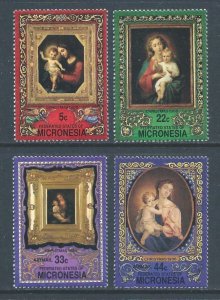 Micronesia #54-5,C26-7 NH Christmas 1986, Religious Paintings