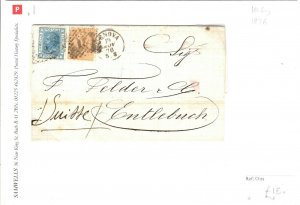 ITALY Cover Genoa Switzerland *Entlebuch* EL 1876{samwells-covers} SP1