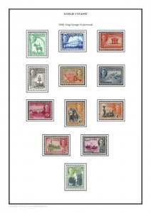 Gold Coast 1875-1954 PDF (DIGITAL)  STAMP ALBUM PAGES 