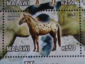 Malawi Stamp:2012-Beautiful Horses MNH Stamp sheet-