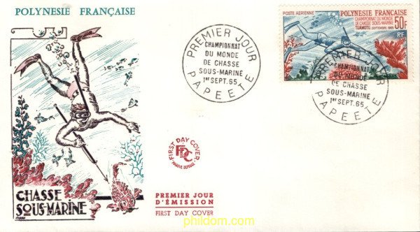 715844 MNH POLINESIA FRANCESA 1965 CAMPEONATO DEL MUNDO DE PESCA SUBMARINA