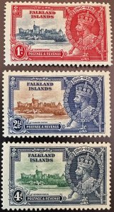 Falkland Islands 1935 Sc.77-9 CD301 Silver Jubilee, Unused