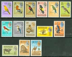 SG 168-181 Bechuanaland 1961. 1c-2r set of 14. Lightly mounted mint CAT £95