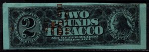 1926 US Tobacco Revenue Act Of 1926 Series 104 Two Pounds Vignette Of Indian