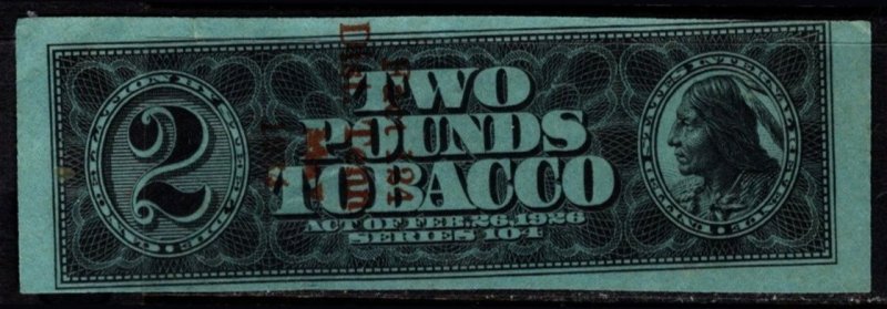 1926 US Tobacco Revenue Act Of 1926 Series 104 Two Pounds Vignette Of Indian