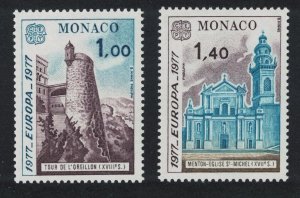 Monaco Landscapes Europa CEPT Views 2v 1977 MNH SC#1067-1068 SG#1302-1303