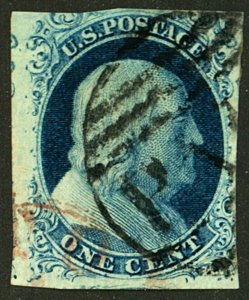 U.S. #7 USED WITH PSE CERT VG 50