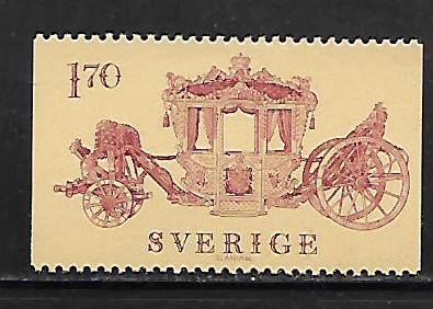 SWEDEN, 1258, MINT HINGED, CORONATION COACH 1699