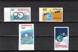 Senegal 1987 Sc#724/727 Intelsat/Space Set (4) Imperforated MNH VF