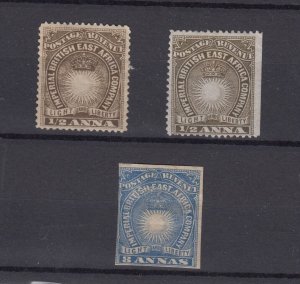 British East Africa QV 1891 Mint Collection Of 3 MH BP6961