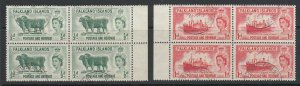 Falkland Islands, Scott 122-123 (SG 187-188), used blocks