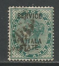 India-Patiala  #O8  Used  (1895)