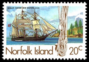 NORFOLK ISLAND Sc 358 VF/MNH - 1985 20c The Ship Canton