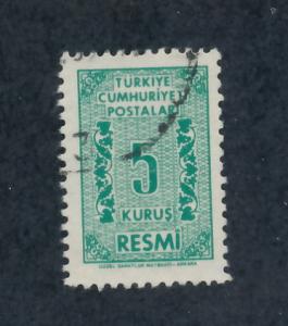 Turkey 1962 Scott o77 used - 5k, Numeral