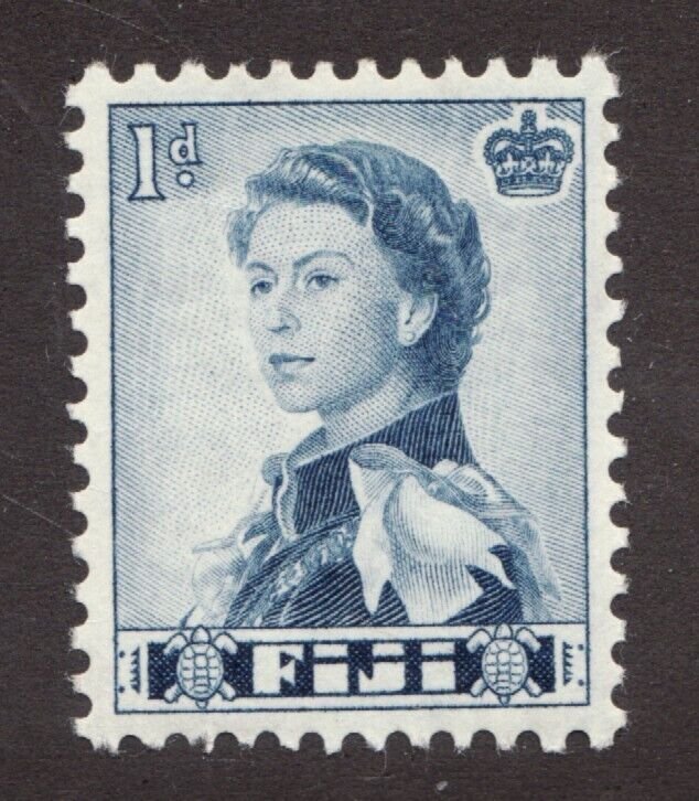 1962 Fiji Sc# 164 - 1d, Portrait Of Queen Elizabeth II. MH postage stamp.