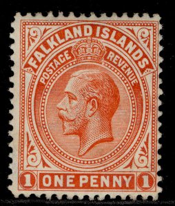 FALKLAND ISLANDS GV SG61a, 1d orange-red, LH MINT. Cat £50. LINE PERF 14